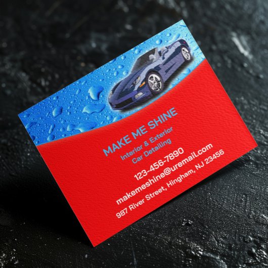 Auto-Aufbereitung Wassertröpfchen Flyer Vorlage