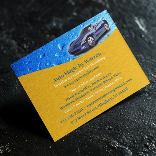 Auto-Aufbereitung Wassertröpfchen Flyer Vorlage