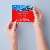Auto-Aufbereitung Wassertröpfchen Flyer Vorlage (Gruppe)