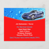 Auto-Aufbereitung Wassertröpfchen Flyer Vorlage (Hinten)