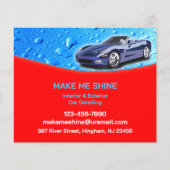 Auto-Aufbereitung Wassertröpfchen Flyer Vorlage (Vorne)