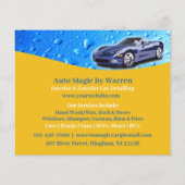Auto-Aufbereitung Wassertröpfchen Flyer Vorlage (Hinten)