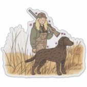 Auto-Aufkleber Lockenhaar-Retriever Aufkleber (Vorderseite)