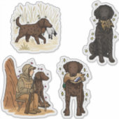 Auto-Aufkleber Lockenhaar-Retriever Aufkleber (Vorderseite)