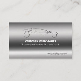 Auto-Auto auf gebürstetem Stahl - Sportscar Visitenkarte