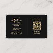 Auto Autofahrer Transport Black Imitats Gold Moder Visitenkarte (Rückseite)