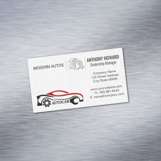 Auto | Autohandel | Autoteile Magnetische Visitenkarte (Beispiel)