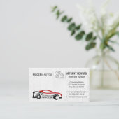 Auto | Autohandel | Autoteile Visitenkarte (Stehend Vorderseite)