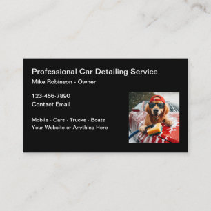 Auto-Automobildetailing-Spaß-Geschäftskarten Visitenkarte