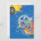 Auto-Autorenn-Thema Einladung (Rückseite)