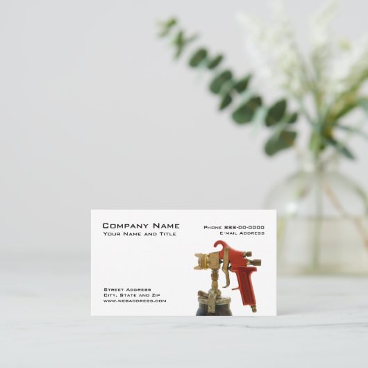 Auto Body Business Card Visitenkarte (Stehend Vorderseite)