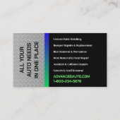 Auto Body Custom Paint Detection Collison QR Code Visitenkarte (Rückseite)