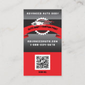 Auto Body Custom Paint Detection Collison QR Code Visitenkarte (Vorderseite)