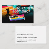 Auto Body Garage Shop | Car Care Services Visitenkarte (Vorne/Hinten)