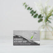 Auto Body Garage Shop | Mechanische Werkzeuge Visitenkarte (Stehend Vorderseite)