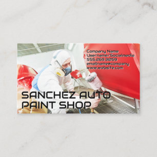 Auto Body Paint Garage Shop Sprühwagen Visitenkarte