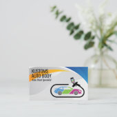 Auto Body Paint Services | Techniker Visitenkarte (Stehend Vorderseite)