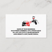 Auto Body Paint Shop | Auto-Tech-Logo Visitenkarte (Rückseite)