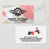 Auto Body Paint Shop | Auto-Tech-Logo Visitenkarte (Vorne/Hinten)
