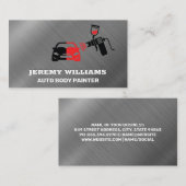 Auto Body Paint Shop | Spray-Paint-Logo Visitenkarte (Vorne/Hinten)