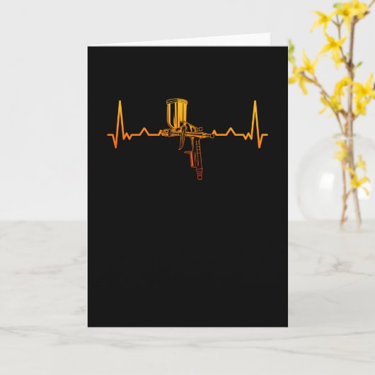 Auto Body Painter Car Painter Spray Gun Karte (Gelbe Blume)