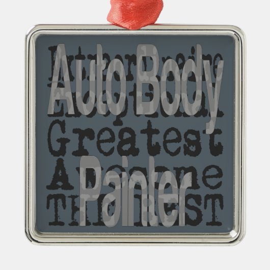 Auto Body Painter Extraordinator Silbernes Ornament (Vorne)