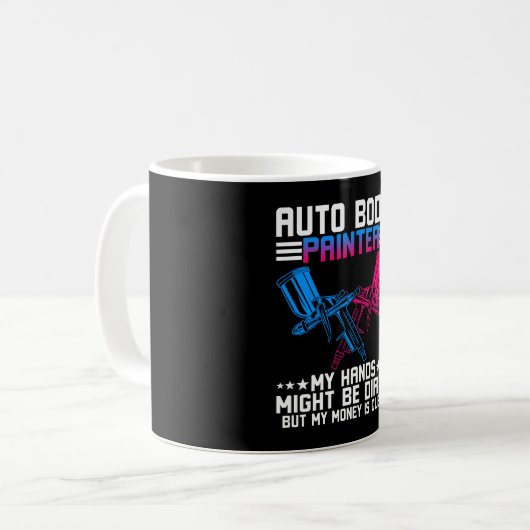 Auto Body Painter Spray Gun Kaffeetasse (Vorderseite Links)