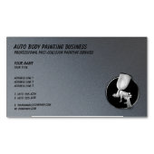Auto Body Painting | Beruflich Platin Magnetische Visitenkarte (Vorderseite)