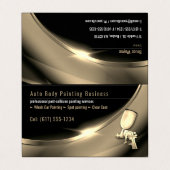 Auto Body Painting | Berufliche Visitenkarte Visitenkarten (Außenseite Aufgefaltet)