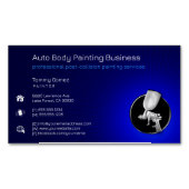 Auto Body Painting | Berufliches Blau Magnetische Visitenkarte (Vorderseite)