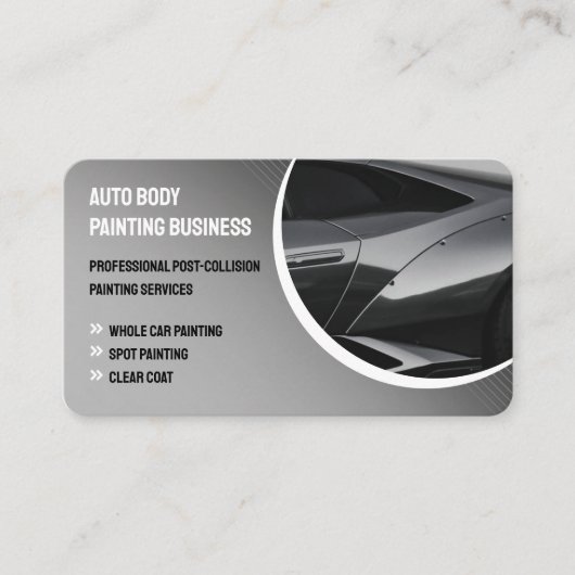Auto Body Painting | Berufliches modernes Unterneh Visitenkarte (Vorderseite)