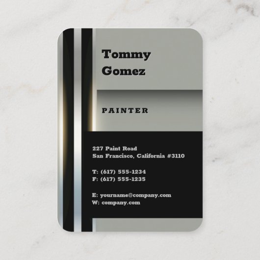 Auto Body Painting Metallic | BERUFLICH Visitenkarte (Rückseite)