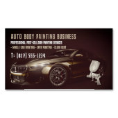 Auto Body Painting | Modernes Beruflich Magnetische Visitenkarte (Vorderseite)