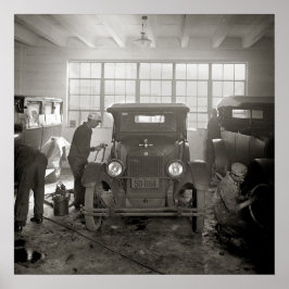 Auto Body Shop, 1926. Vintages Foto Poster