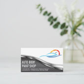 Auto Body Shop | Car Service Logo Visitenkarte (Stehend Vorderseite)