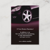 Auto Body Shop Chubby Business Card Visitenkarte (Rückseite)