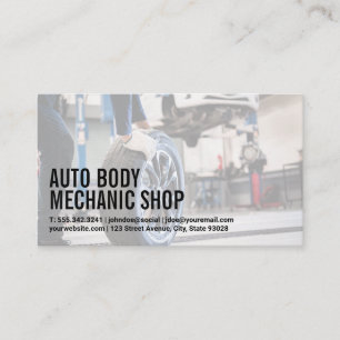 Auto Body Shop   Mechanisches Schneiden von Neurei Visitenkarte