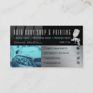 Auto Body Shop & Painting   Paint Sprayer Visitenkarte