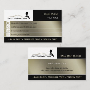 Auto Body Shop & Painting Paint Sprayer Visitenkarte