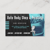 Auto Body Shop & Painting | Paint Sprayer Visitenkarte (Rückseite)