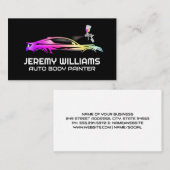 Auto Body Shop | Sprühen von Schusswaffen auf Auto Visitenkarte (Vorne/Hinten)