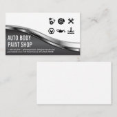 Auto Body Shop | Symbole für den Kfz-Dienst Visitenkarte (Vorne/Hinten)