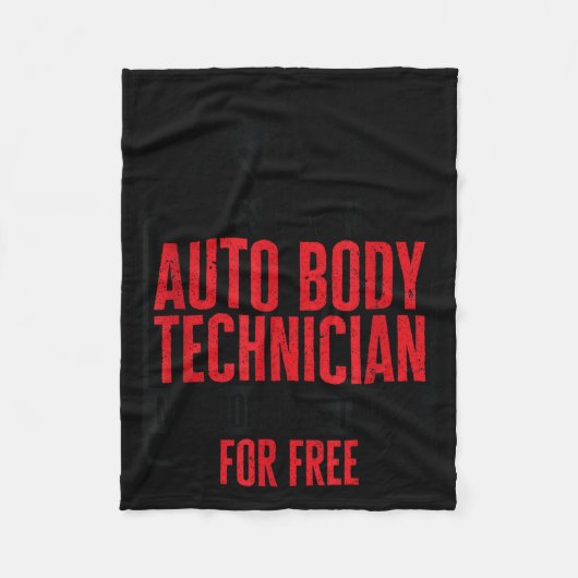 Auto Body Technician Vehicle Repair Car Maintenanc Fleecedecke (Vorderseite)