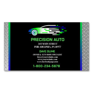 Auto Body Work Custom Car Paint Detection Collison Magnetische Visitenkarte