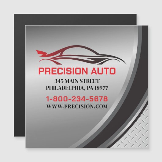 Auto Body Work Custom Car Paint Detection Collison Magnetkarte (Vorne/Hinten)