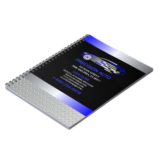 Auto Body Work Custom Car Paint Detection Collison Notizblock (Linke Seite)