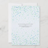 Auto Boy Baby Dusche Blue Green Gold Einladung (Rückseite)