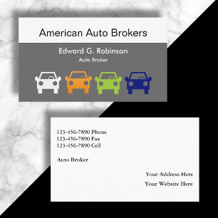 Auto-Broker-Geschäftskarten Visitenkarte