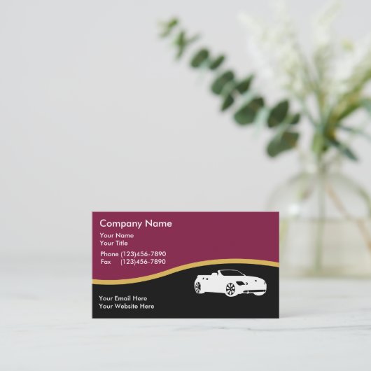 Auto Business Cards Visitenkarte (Stehend Vorderseite)