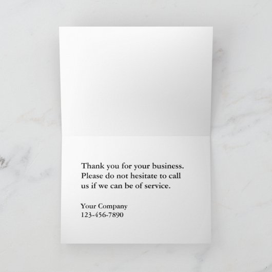 Auto Business Danke Cards (Innenseite)